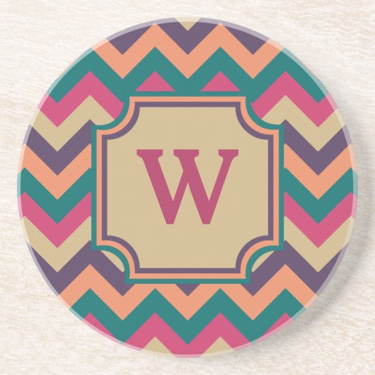 Tropical Zigzag Sandstone Untersetzer (Vorne)