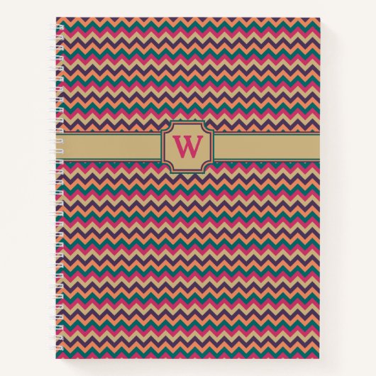 Tropical Zigzag Spiral Notebook Notizblock (Vorderseite)