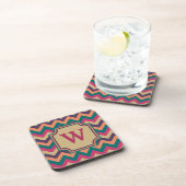 Tropical Zigzag Square Untersetzer (Rechte Seite)