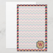 Tropical Zigzag Stationery Briefpapier (Vorne/Hinten)