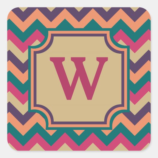 Tropical Zigzag Sticker (Vorderseite)