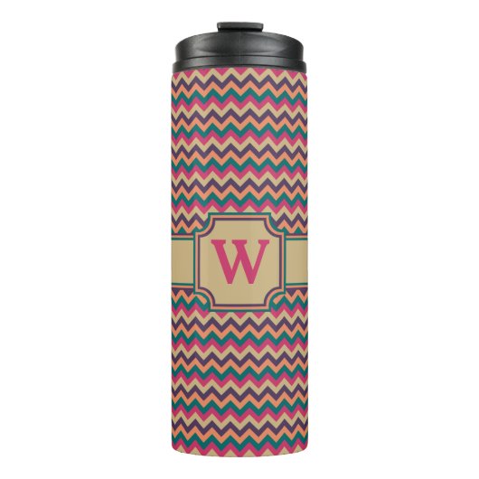 Tropical Zigzag Thermal Tumbler Thermosbecher (Vorderseite)