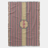 Tropical Zigzag Throw Blanket Decke (Vorderseite Vertikal)