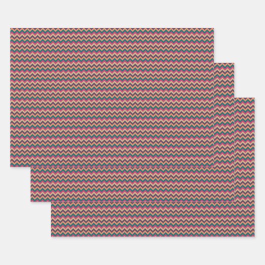 Tropical Zigzag Wrapping Paper Set Geschenkpapier Set (Set)
