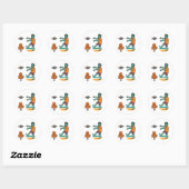 Tropical Zombie Party Sticker Spaß Halloween (Blatt)