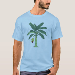 Tropicaler Bananenbaum-Grafik-T-Shirt   Minimalist T-Shirt