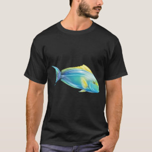 Tropicaler Blau Fisch Frutiger Aero Glänzend T-Shirt