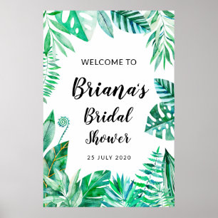 Tropicaler Brautparty-Schild, tropische Hochzeit Poster