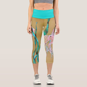 Tropicaler Fantail-Fisch Aquarell Capri Leggings