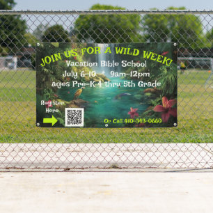 Tropicaler Ferienbibelschulbanner Banner