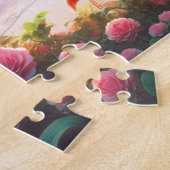 Tropicaler Flamingo-Strand-Paradies-Urlaubsgeschen Puzzle (Seite)
