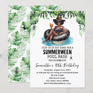 Tropicaler Geburtstagssommerhexen-Bash Einladung
