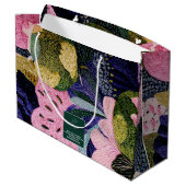 Tropicaler Modernismus-Geschenktasche (Horizontale Große Geschenktüte (Rückseite Schrägansicht)
