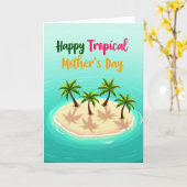 Tropicaler Muttertag-Inselkarte Karte (Gelbe Blume)