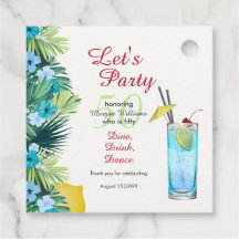 Tropicaler Sommer Blue Cocktail 50. Geburtstagsfei
