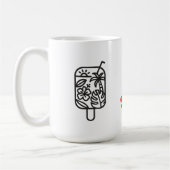 Tropicaler Sommer Schluckt Kaffeetasse | Minimalis (Links)