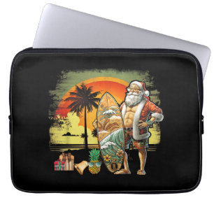 Tropicaler Sommer Surfing Santa Claus 6er-Pack Chr Laptopschutzhülle