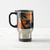 Tropicaler-Sonnenuntergangs-Strand-Kaffeebecher –  Reisebecher (Links)