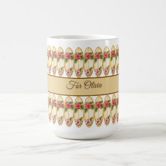 Tropicales Surfbrett-Blumendesign – Anpassbar Na Kaffeetasse