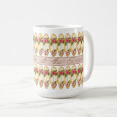 Tropicales Surfbrett-Blumendesign – Anpassbar Ph Kaffeetasse (VorderseiteRechts)