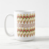 Tropicales Surfbrett-Blumendesign – Anpassbar Ph Kaffeetasse (Links)