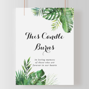 Tropicalisches Grünes Reiseziel Diese Kerze Brennt Poster