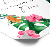 Tropicals - Wie viele Küsse Brautparty Poster (Ecke)