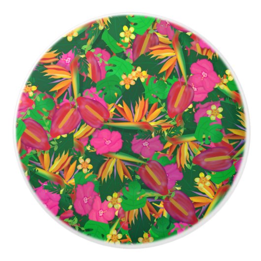 Tropicana Garden Tropical Blume Keramikknauf (Vorderseite)