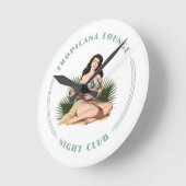 Tropicana Night Club Parco Tassino Runde Wanduhr (Winkel)