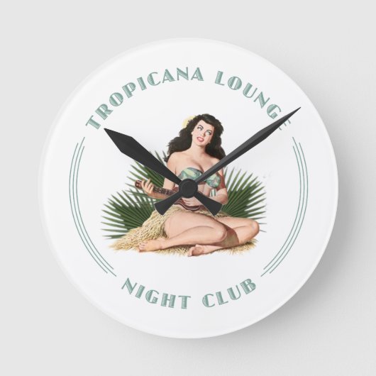 Tropicana Night Club Parco Tassino Runde Wanduhr (Vorderseite)