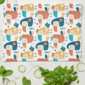 Tropicana und Vögel Geschirrtuch (Gefaltet)