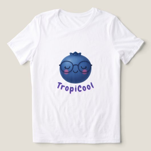 TropiCool Blueberry - Crowned & Niedlich Edition Tri-Blend Shirt (Design Vorderseite)