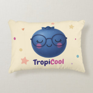 TropiCool Blueberry - Kawaii Fruit Dekokissen