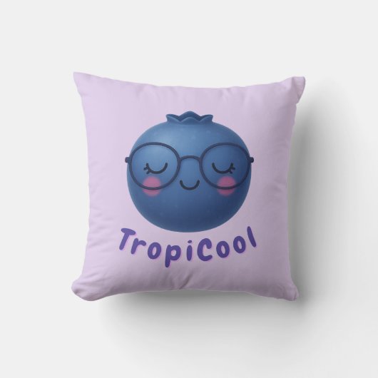 TropiCool Blueberry- Niedlich & Dreamy Fruit Decor Kissen (Vorderseite)