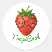 TropiCool Strawberry - Fun & Fresh Fruit Sticker (Vorderseite)