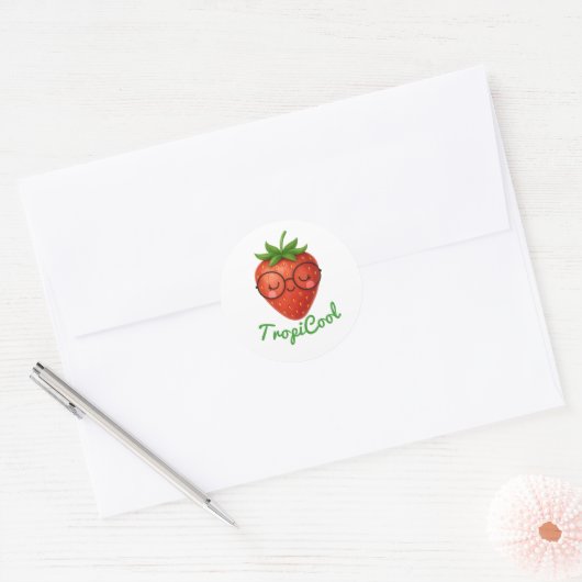 TropiCool Strawberry - Fun & Fresh Fruit Sticker (Umschlag)