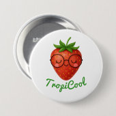 TropiCool Strawberry - Niedliches Glossy Button-Bu Button (Vorne & Hinten)