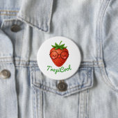 TropiCool Strawberry - Niedliches Glossy Button-Bu Button (Beispiel)