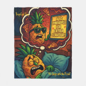 TropiCool Tony's Nightmare - Ananas auf Pizza Fleecedecke (Vorderseite)