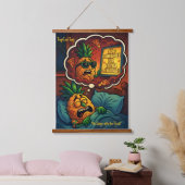 TropiCool Tony's Nightmare - Ananas auf Pizza Wandteppich Mit Holzrahmen (Schlafzimmer)