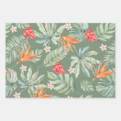 Tropics Blume Foliage Fantasy mit Monogram Geschenkpapier Set (Vorderseite 2)
