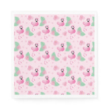 Tropics Flamingo Bird Blume Muster Tropical Pink