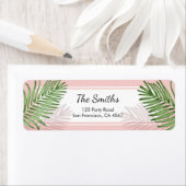 Tropics Return Address Label Tropical Beach Palm (Insitu)