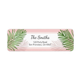 Tropics Return Address Label Tropical Beach Palm