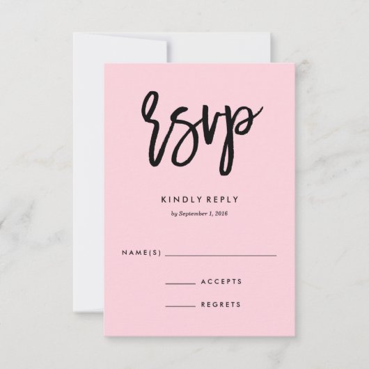 Tropics Wedding Response Card RSVP Karte (Vorderseite)
