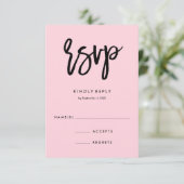 Tropics Wedding Response Card RSVP Karte (Stehend Vorderseite)