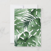 Tropics Wedding Response Card RSVP Karte (Rückseite)