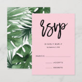 Tropics Wedding Response Card RSVP Karte (Vorne/Hinten)