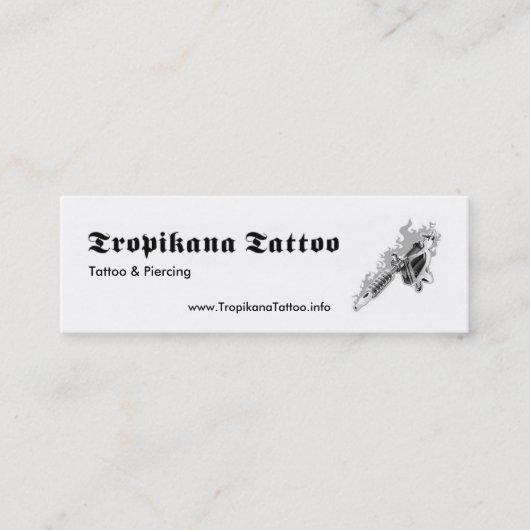 Tropikana Tätowierung Mini Visitenkarte (Vorderseite)