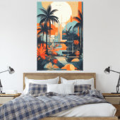 tropisch abstrakt 002 leinwanddruck (Insitu (Schlafzimmer))